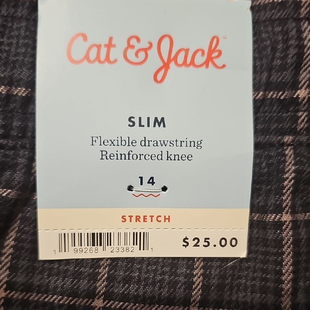 Cat & Jack  Checkered Pants - Black and Pink - Picture 2 of 4